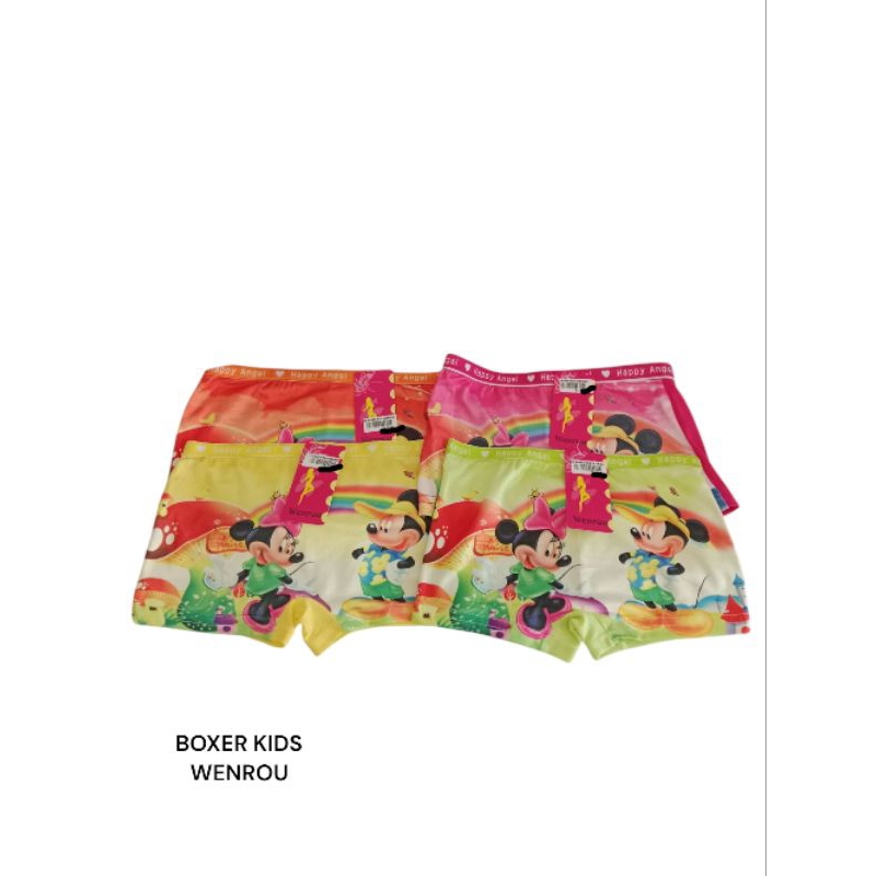 CD Boxer Kids Wenrou HA / Boxer Anak Cowo Laki-Laki Original, Boxer Anak Cowok cewek Bahan Katun Mot