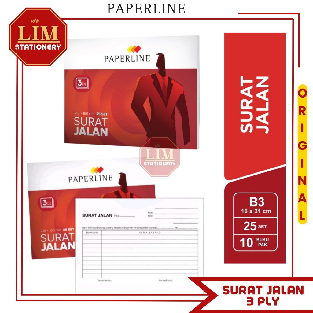 

(10BUKU) Surat Jalan 3 Ply PAPERLINE
