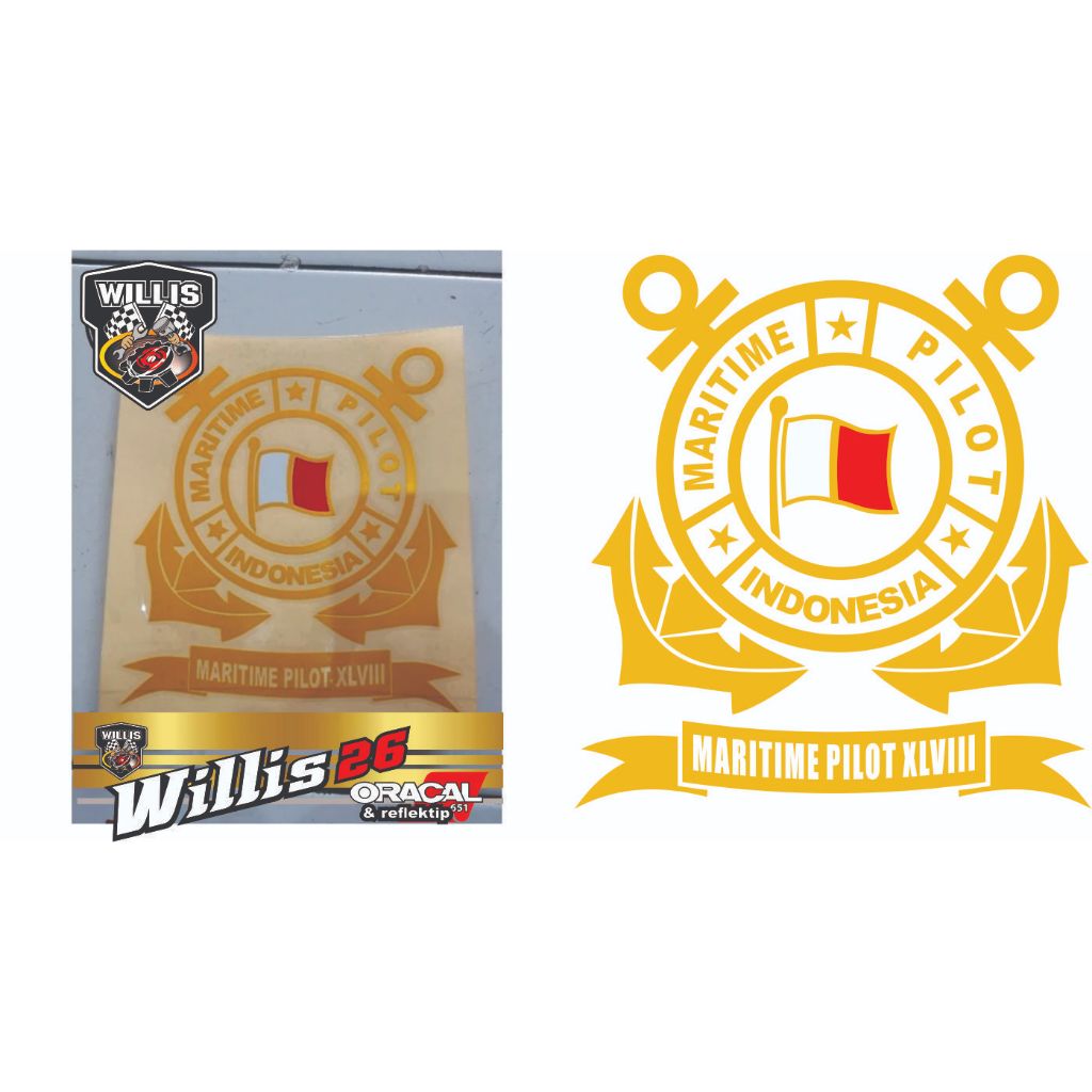STIKER MARITIME PILOT CUTTING STICKER