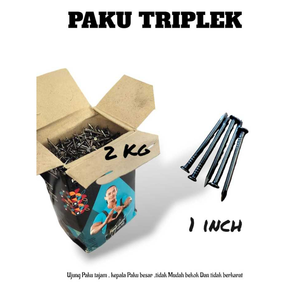 Paku Triplek Kecil / Paku Nail 2000 / Paku Kayu 2 kg ( Harga Per Kotak )