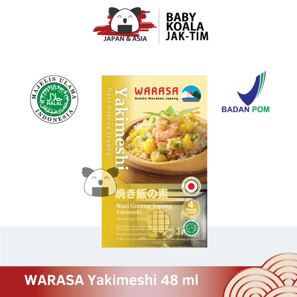 

WARASA Yakimeshi Nasi Goreng Jepang Instan 48 ml Halal │ Bumbu Nasgor - Jaktim