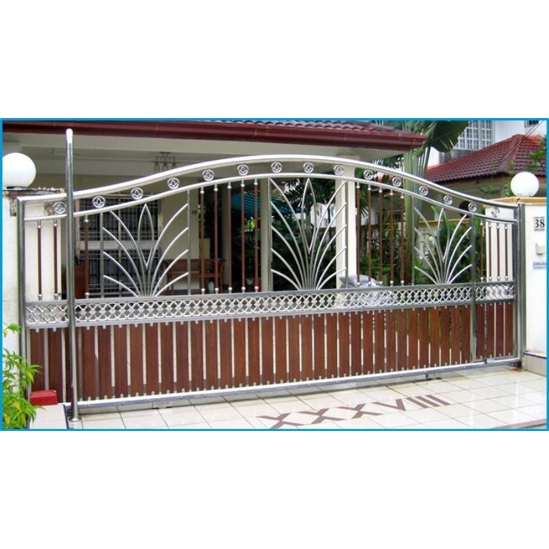 pintu pagar/gerbang stainless minimalis