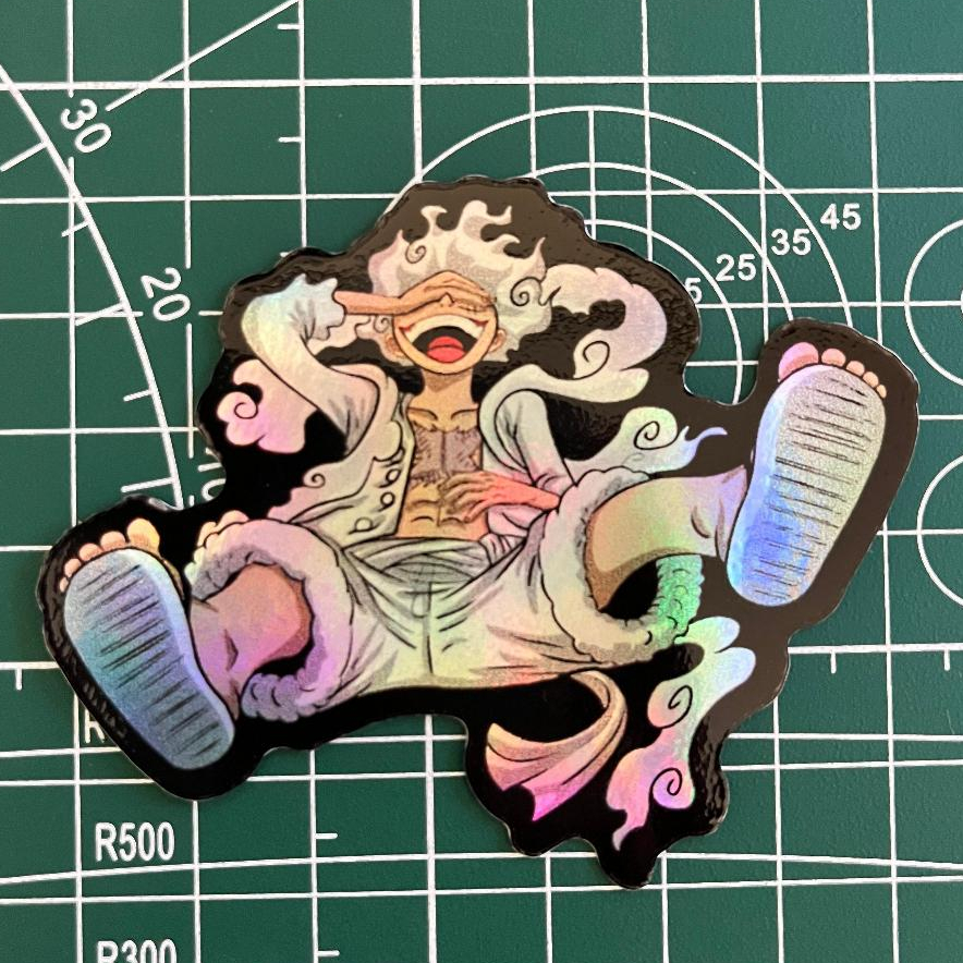 Stiker hologram anime One Piece Luffy Gear 5|| STICKER HOLOGRAM ANIME Luffy Gear 5