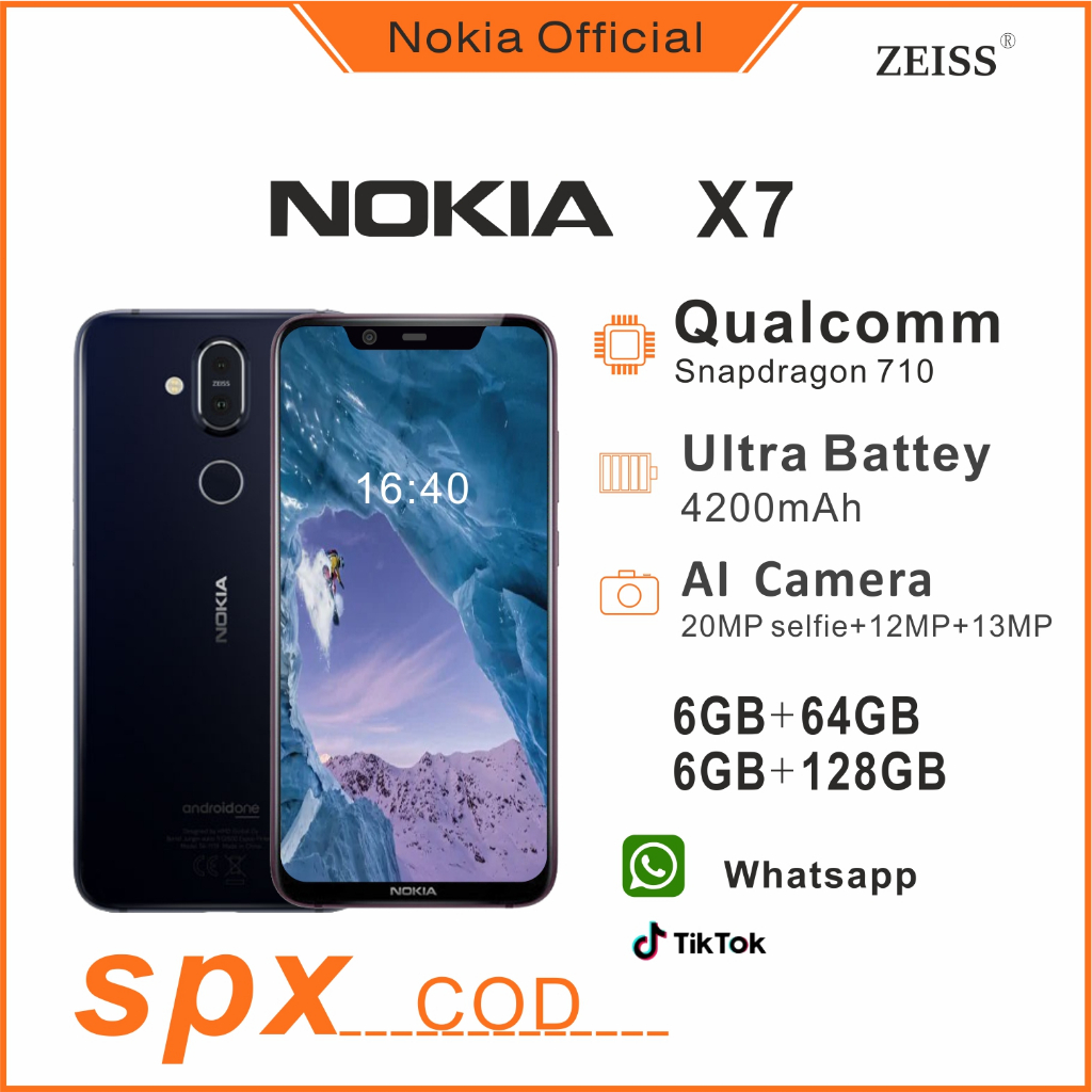 Nokia X7 - Ram 6GB + Rom 128GB / dual sim/Nokia android terbaru/Garansi Indonesia  hp murah