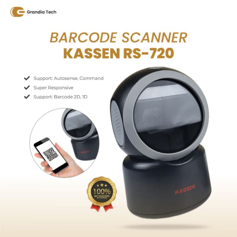 Scanner Barcode 2D Kassen RS720 USB RS-720 RS 720 Scanner Barcode Autoscan Dekstop QR Kassen RS720