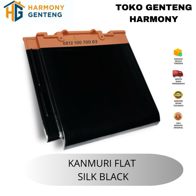 Genteng Kanmuri Flat Silk Black