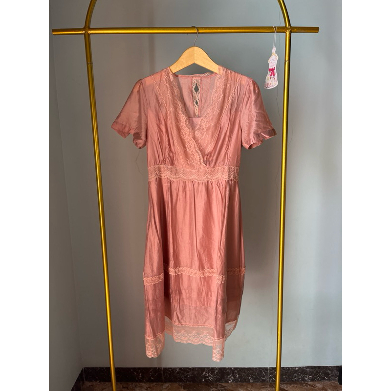 Dress Pink Renda