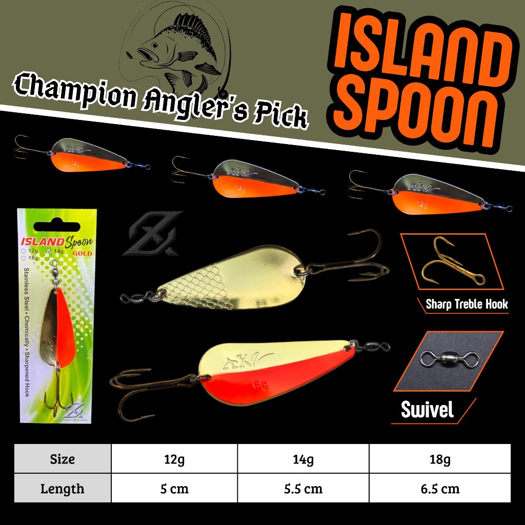 AXZ Island Spoon Umpan Pancing – Metal Lure Flashy Action