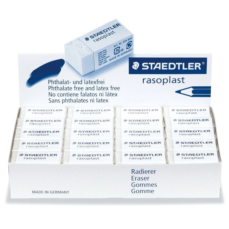 

( 1 Pack isi 40 Pcs ) Staedtler 526 B40 Rasoplast Eraser / Penghapus Staedtler 526 B40 / 1 PACK / 1 PACK