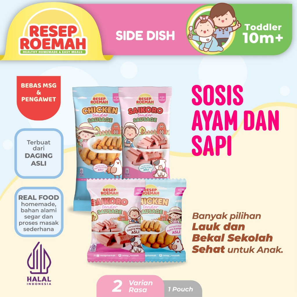 

Resep Roemah Tender Sausage/ Saikoro Beef and Chicken Sausage / Sosis Saikoro dan Ayam Mpasi Balita / Frozen Food No MSG
