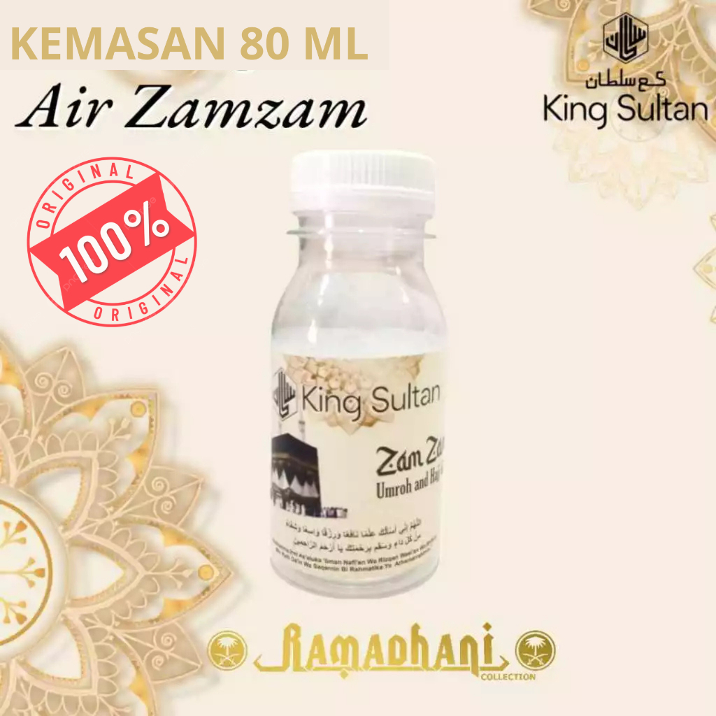 

Air zam zam asli tanpa campuran original 100% kemasan 80ml king sultan