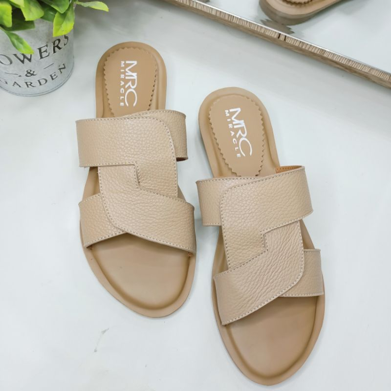 sandal kulit garut / sandal kulit wanita / sandal papirut garut