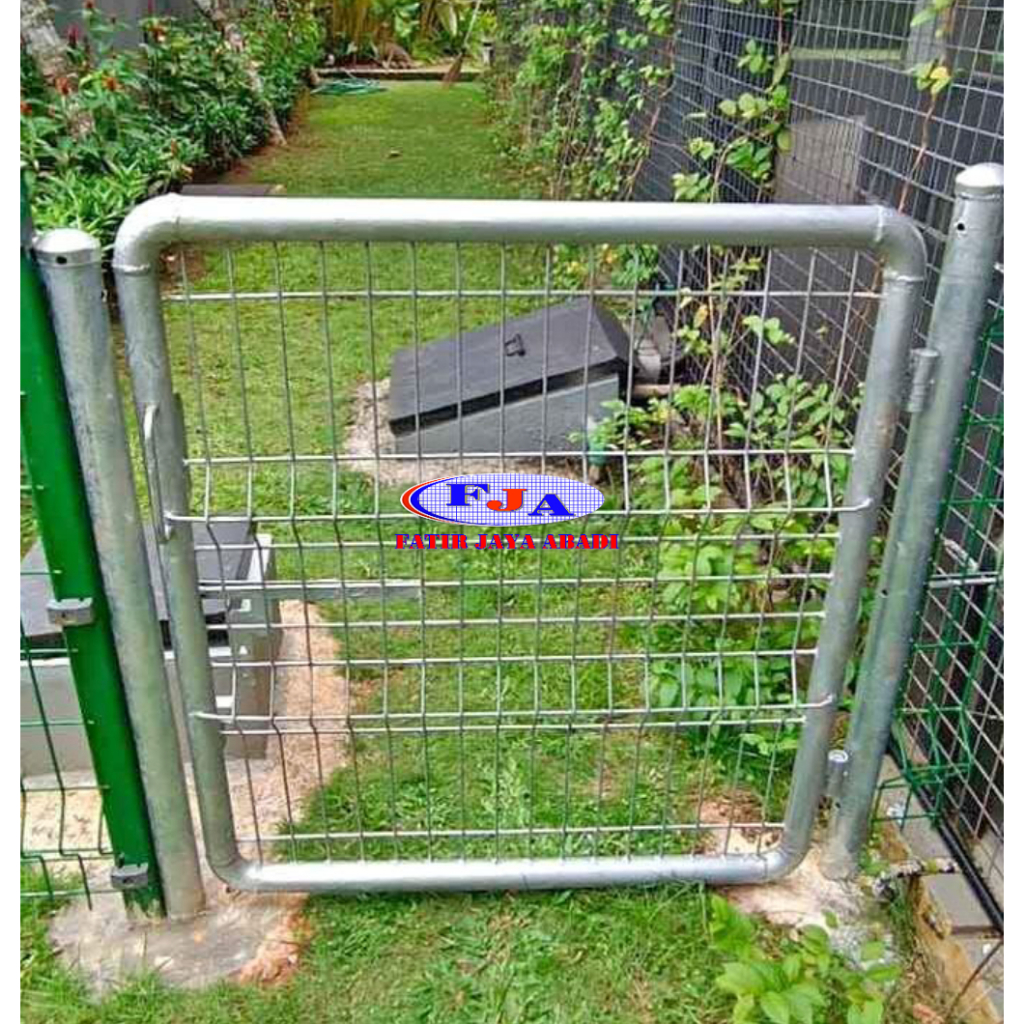 Pintu Pagar Brc swing Tunggal Tinggi 90 cm x Lebar 90 cm Electro Platting Galvanis