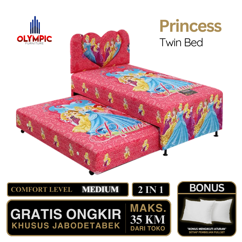 Kasur Springbed 2in1 Olympic Princess / Kasur Anak / Kasur Sorong 120x200