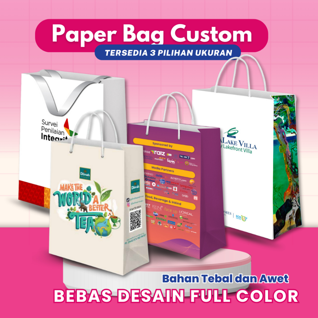 Paper Bag Custom Jakarta Paperbag Kado Graduation Aesthetic Kecil Jumbo Lucu Paper Bag Ulang Tahun B
