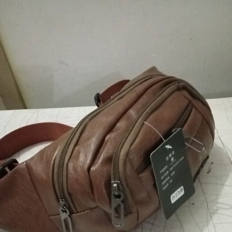 TAS PINGGANG WB  PRIA KULIT PREMIUM IMPORT FASHION JNP CHINA