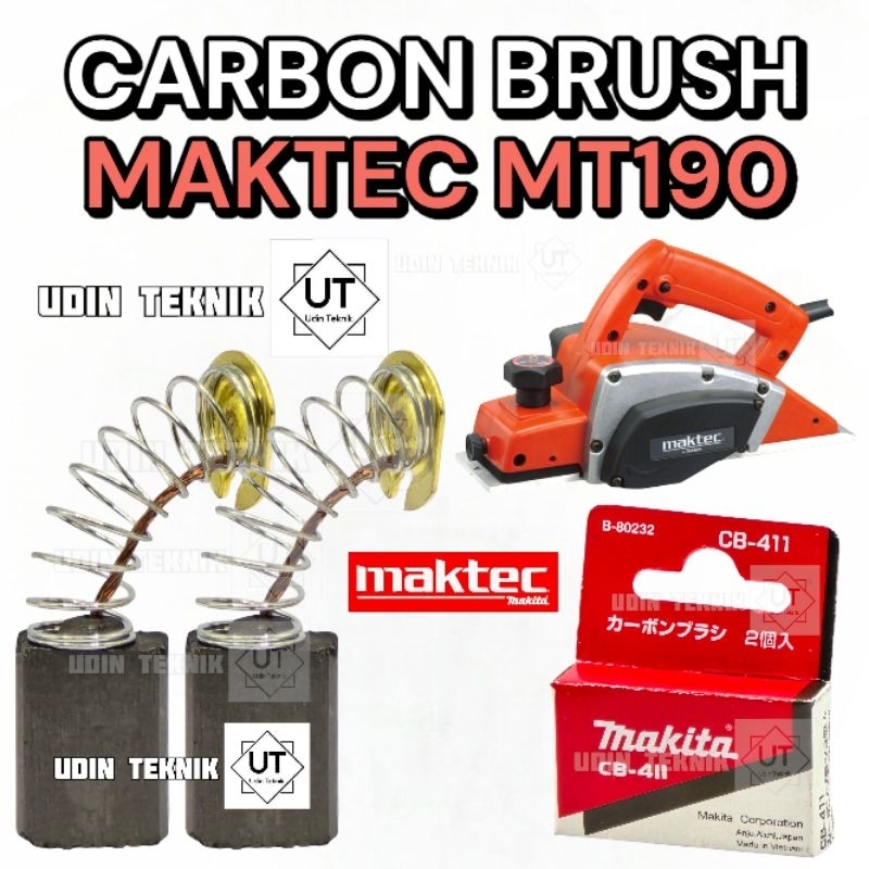 CARBON BRUSH MAKTEC MT190 CB ARANG MESIN SERUT MESIN KETAM MAKTEC MT 190 CB 411 BIASA