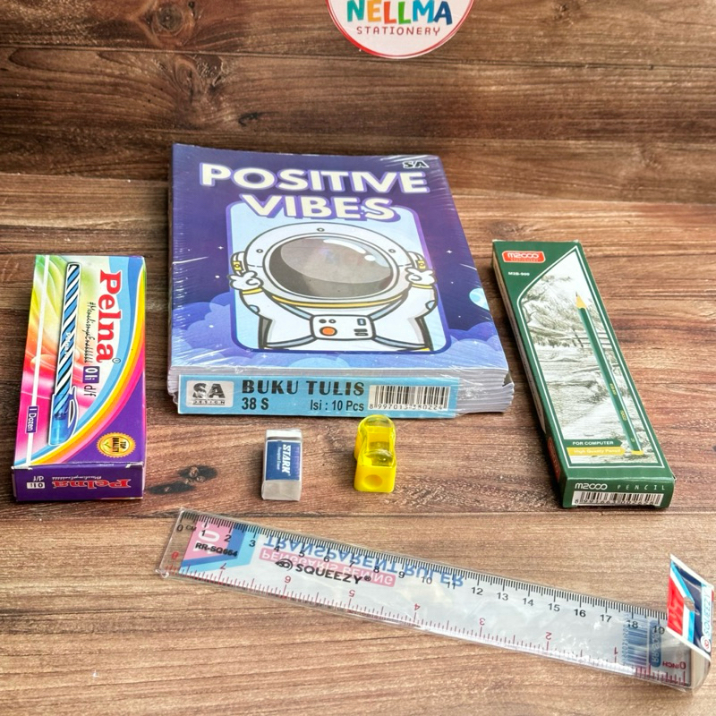 

Paket Buku dan Alat Tulis set 6 in 1 Dalam Satu paket Murah