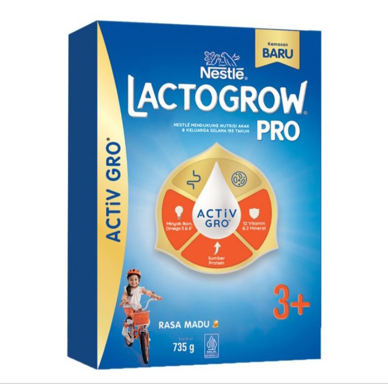 

Lactogrow 4/Pro 3+ Happynutri Susu Bubuk Pertumbuhan Anak Pra Sekolah Madu 735 g