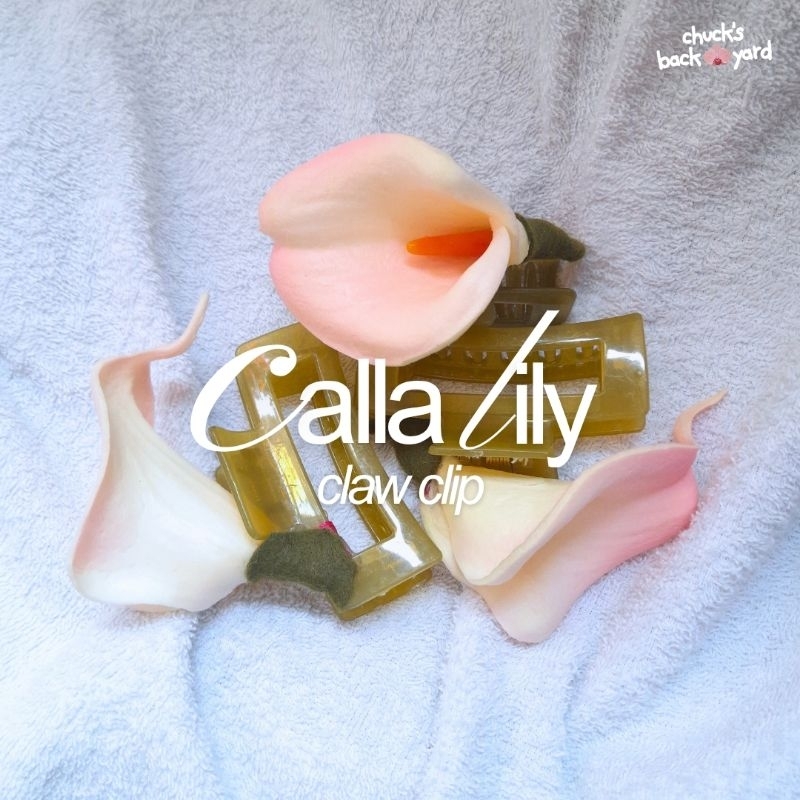 [ LIMITED STOCK ] Calla Lily Claw Clip, chuck's backyard | jepit claw rambut bunga calla lily