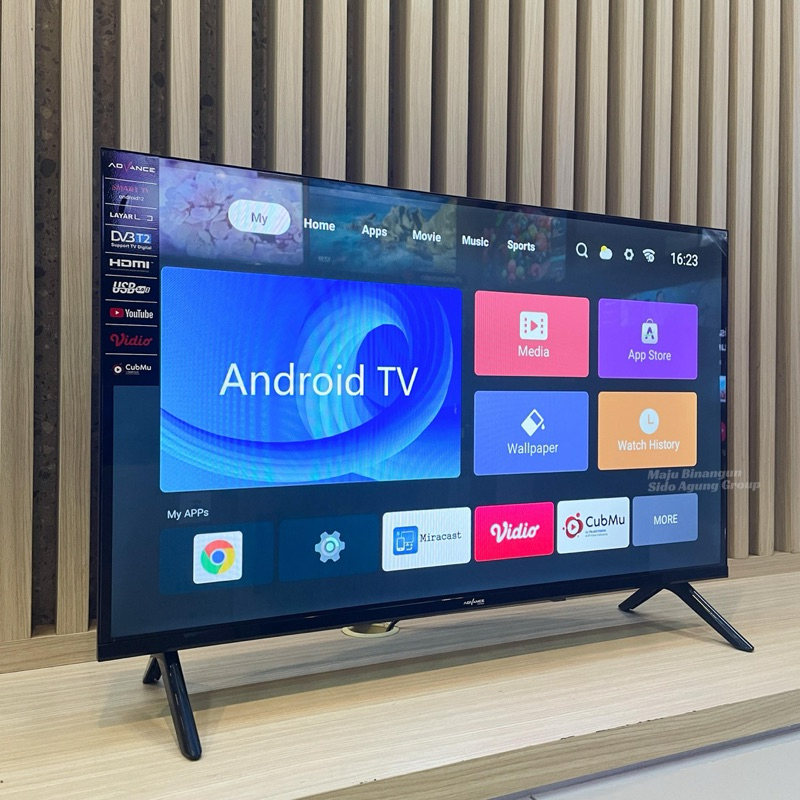 Android TV 32 inch Super murah ADV3203A Advance/Smart Android TV Murah