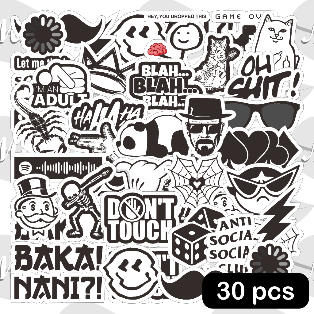 

(30 pcs) Stiker Hypebeast | sticker logo graffiti Vinyl Laptop Waterproof motor helm mobil tablet hp