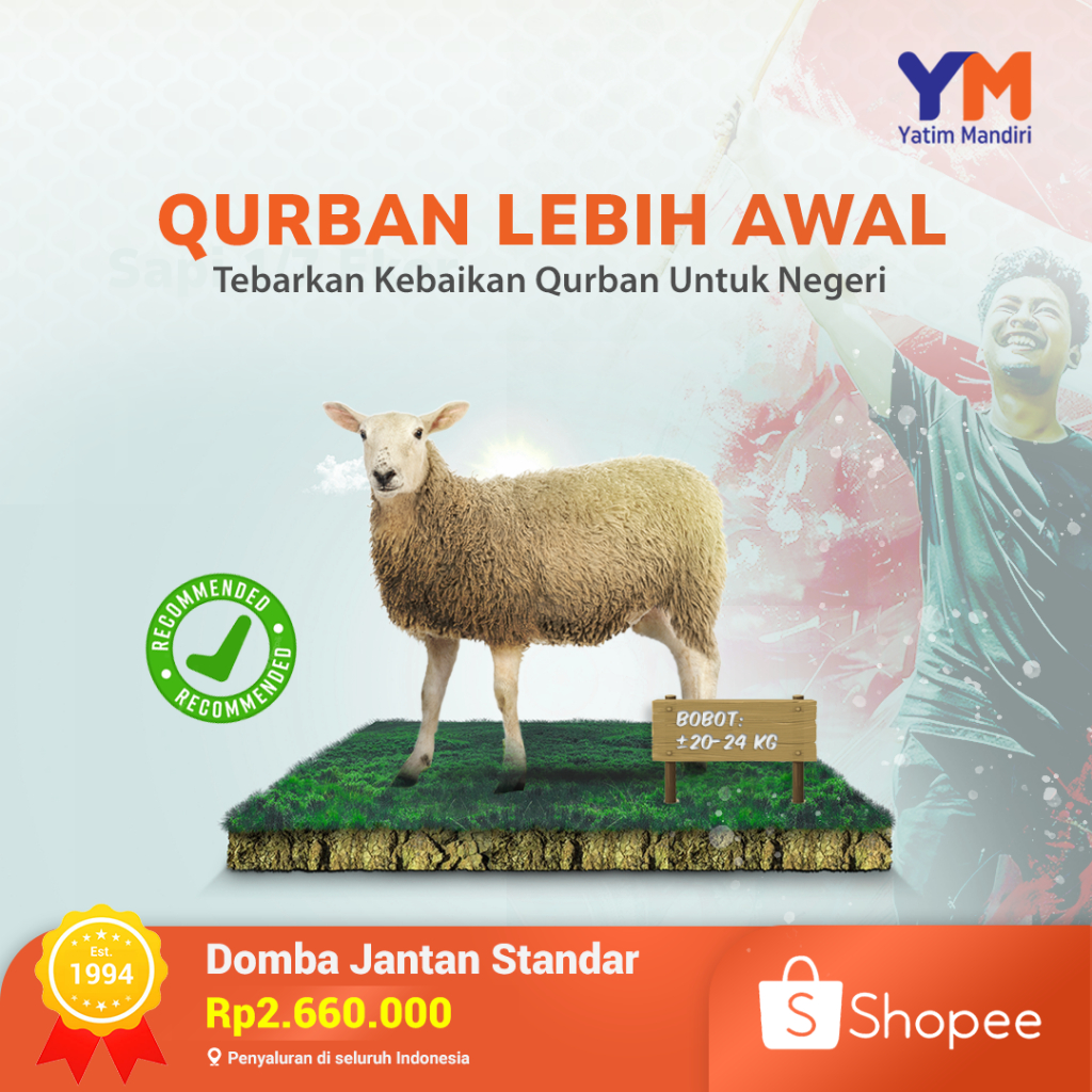 

Yatim Mandiri - Layanan Qurban Domba Standar 1 Ekor (±20-24 Kg)