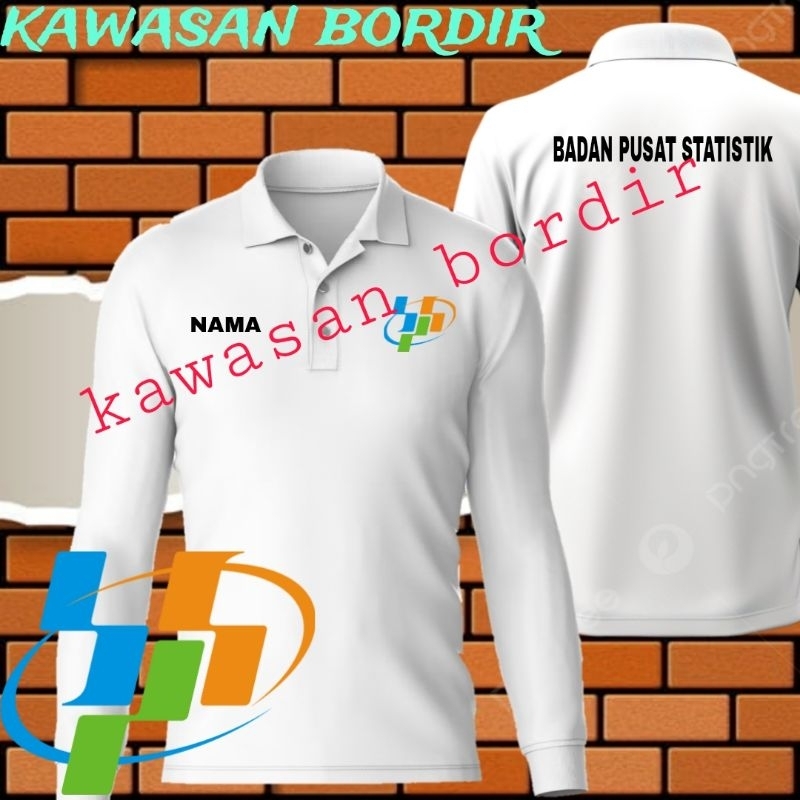 polo shirt BPS badan pusat statistik kaos bps baju bps seragam BPS badan pusat statistik full bordir