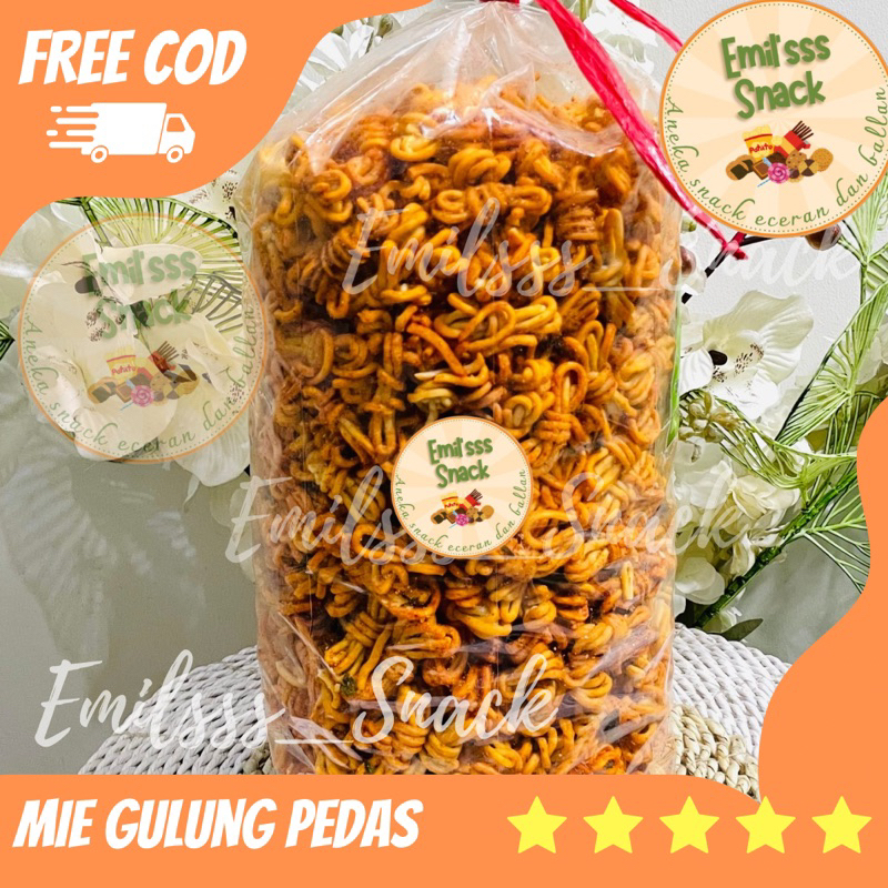 

BAKMIE GULUNG PEDAS 500 GRAM ENAK PEDAS GURIH HALAL