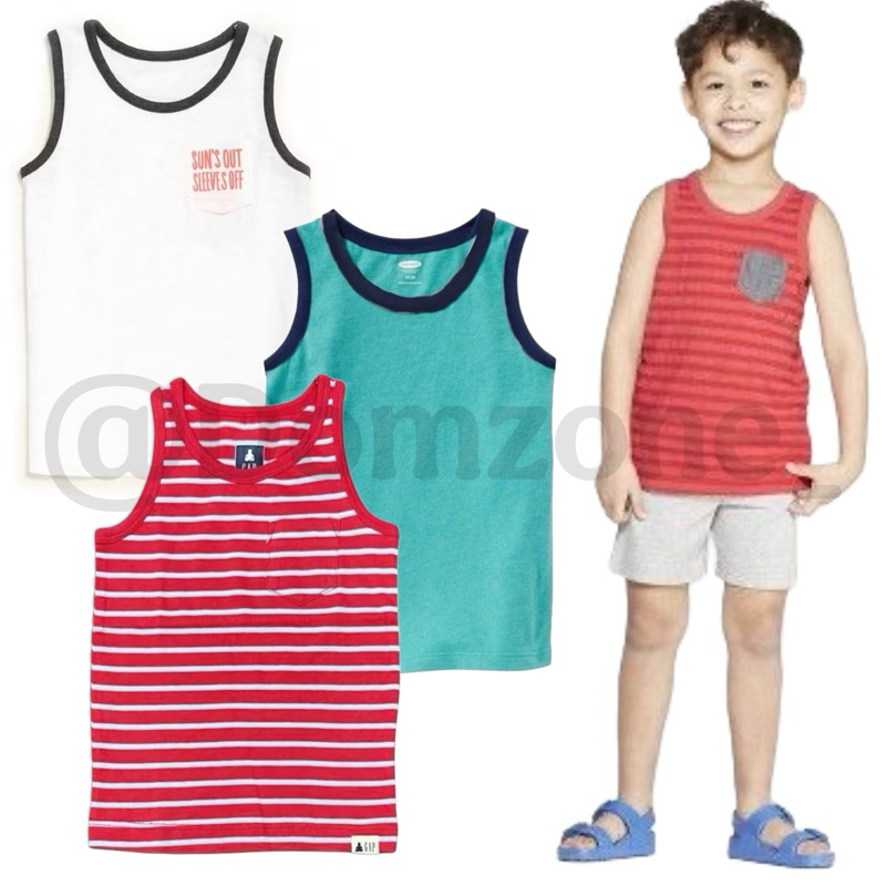 Kaos Tank Top Anak Laki Laki Gepi & ON 1-5tahun