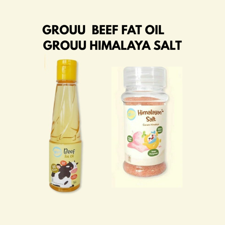 

GROUU BEEF FAT OIL 145ML | HIMALAYA SALT 120GR/ GROUU KIDS ABON SAPI 80G/ KIDS ABON AYAM 80G/ PUFFS TOMATO HERBS- STRAWBERRY BANANA 25G/ SWEET SOY SAUCE KECAP MANIS 145ML/ CEMILAN ANAK NO MSG/ CRISPY RICE CAKE/ SILKY PUDDING SNACK MPASI 100GR