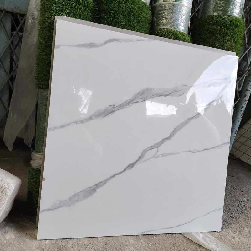 granit lantai 60x60 putih motif marmer (GLOSSY)/ granit lantai 60x60/granit LANTAI PUTIH carara
