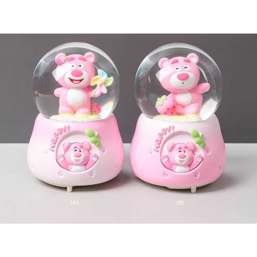 Pajangan Souvenir Snowball Bola Air Salju Bola musik Kaca Large ( XL100 ) Lotso Salju Otomatis