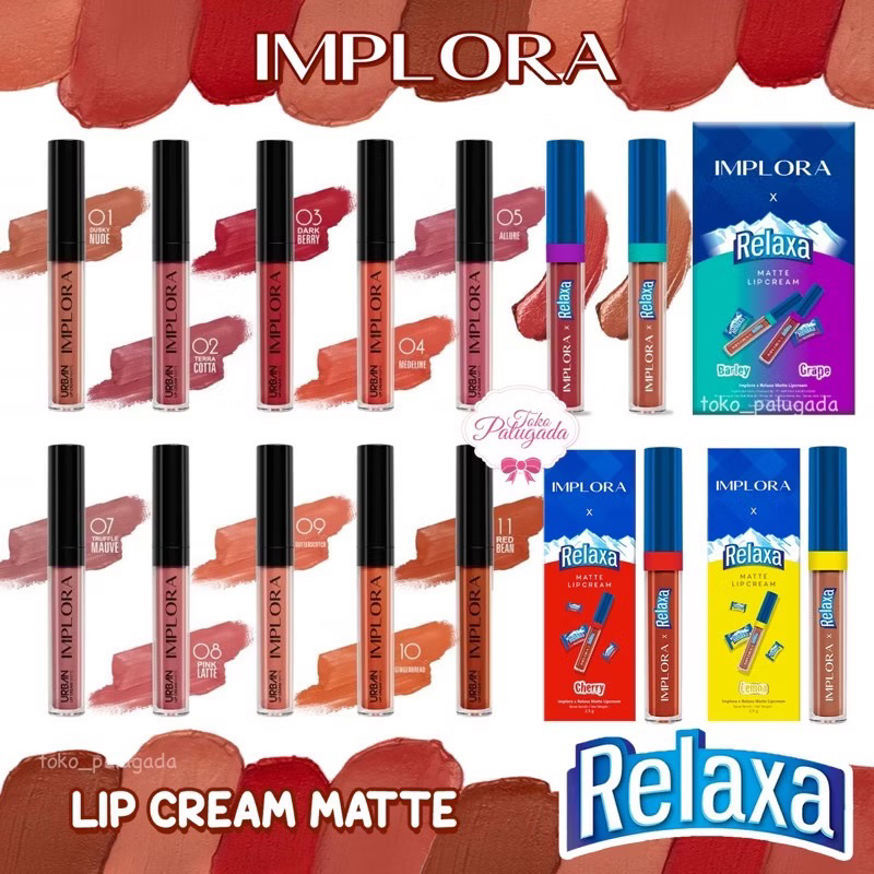 Implora Urban Lip Cream Matte ️BPOM Lipcream Lipstick Lipstik