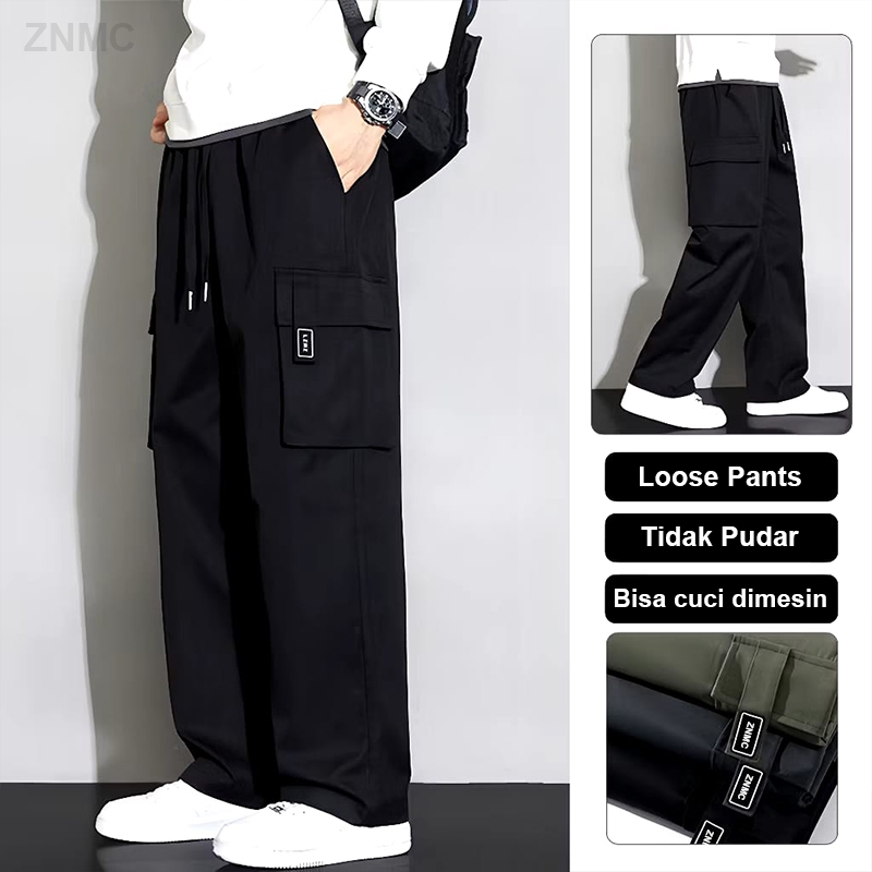 TERLARIS Celana Cargo Pria Oversize Fashion Cargo Pants Korean Style Casual Pria Pants Celana