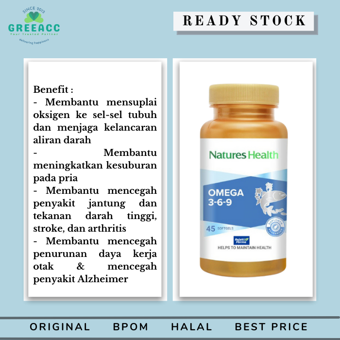 NATURE'S NATURES NATURE HEALTH OMEGA 3 369 FISH SALMON OIL 45 SOFTGELS