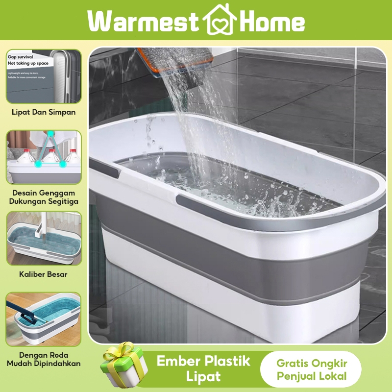 Warmest Home Baskom Ember Plastik Lipat / Portable Silikon Baskom / Baskom Lipat Portabel Tempat Cuc