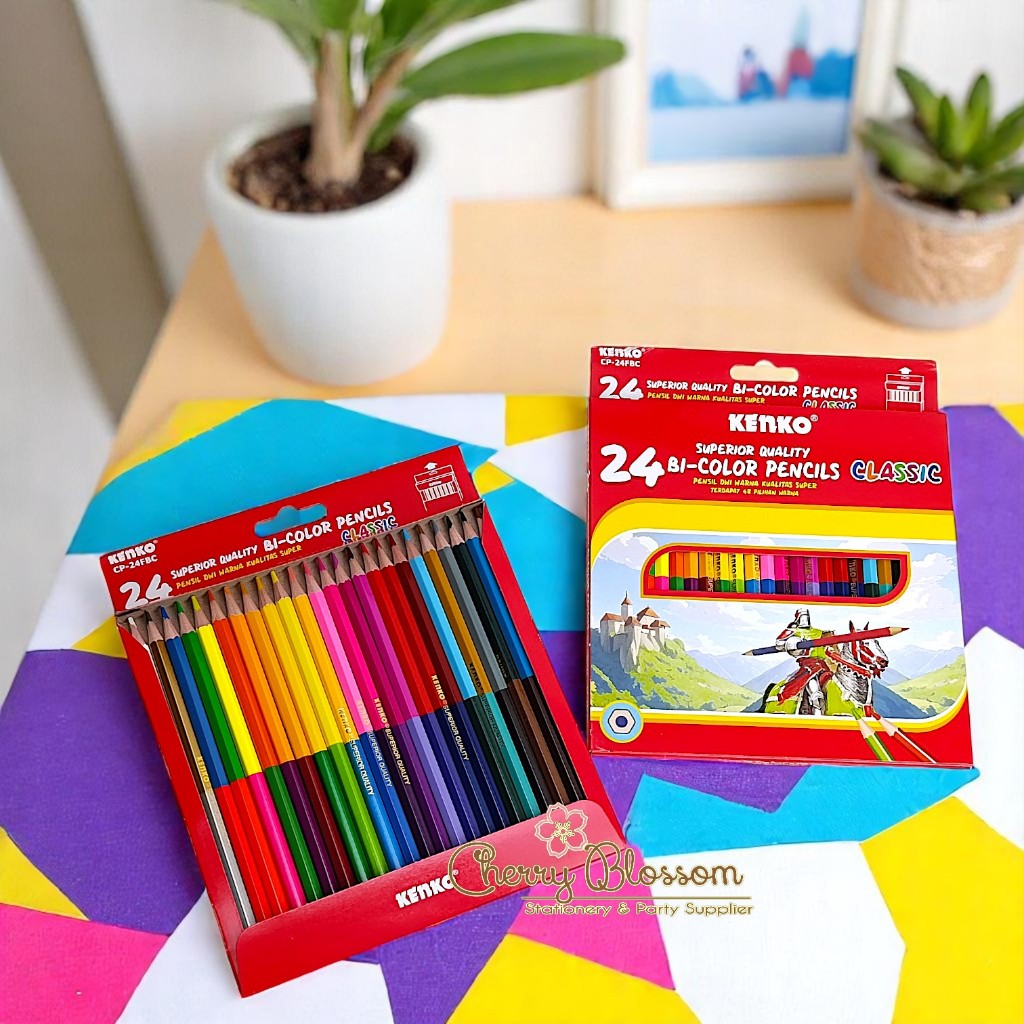 

KENKO 24 BI-COLOR PENCIL / Pensil Warna Dua dengan dua sisi CP-24FBC