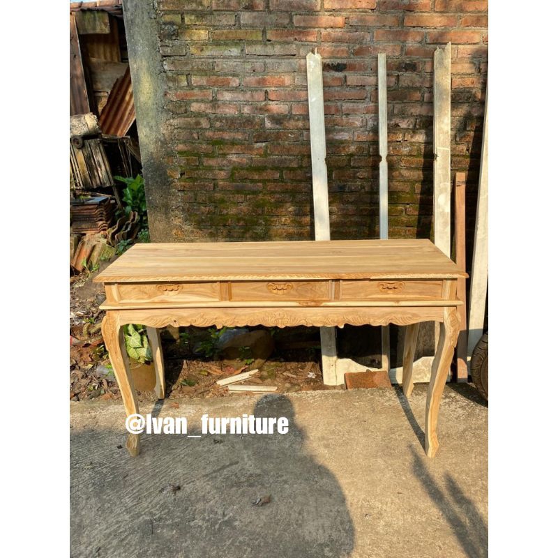 Meja Konsul kayu jati laci 3 termurah Meja consul ukir kayu jati laci 2 Meja tamu meja hias