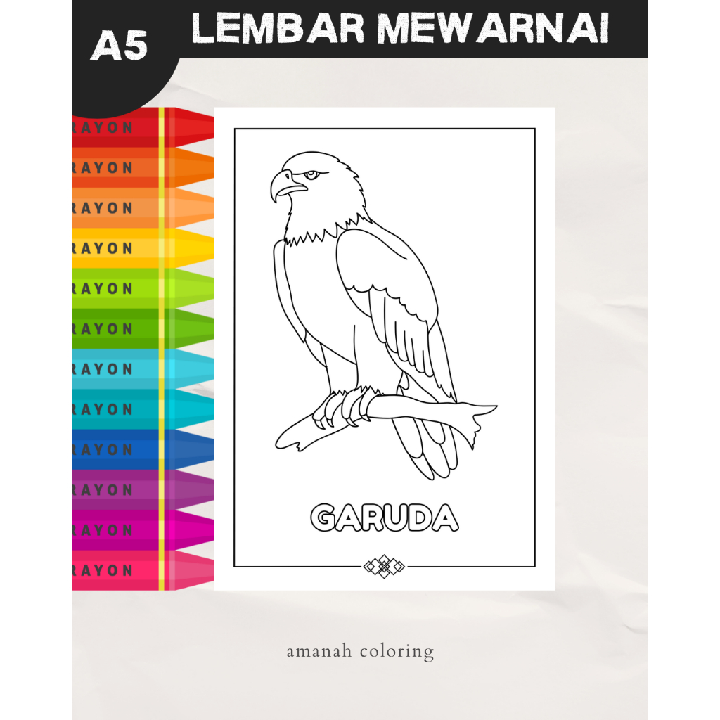 

CB-10 Lembar Gambar Mewarnai Hewan Untuk Anak TK SD PAUD Kertas HVS 100gr Bukan Buku Mewarnai