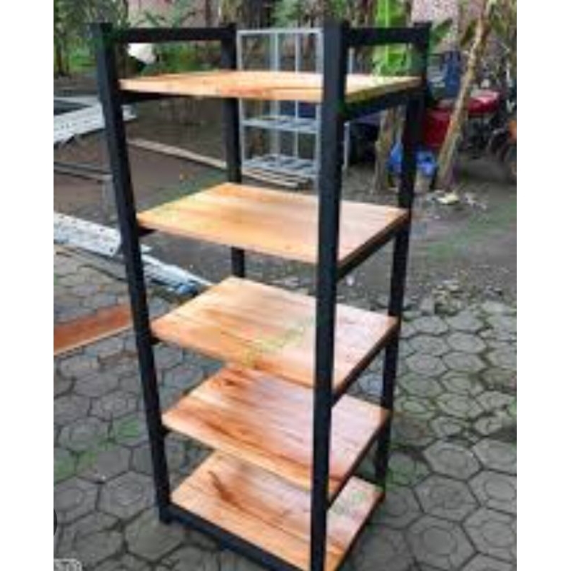 RAK INDUSTRIAL BESI KAYU BUKU RAK INDUSTRIAL BESI SERBAGUNA