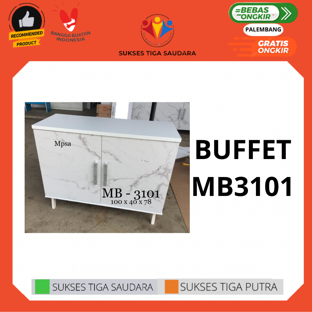 BUFFET KAYU MB3101 / BUFFET TV RUANG TAMU / BUFFET MINIMALIS ESTETIK