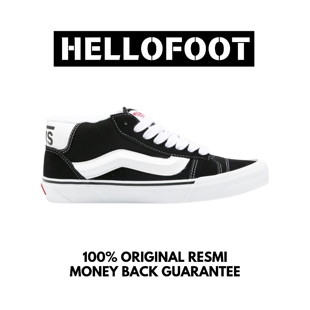 Sepatu Vans Knu Mid Classic Black White  [100% Original Resmi]