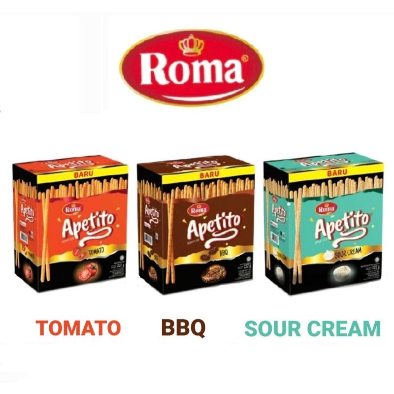 

[PROMO!!] Roma Apetito 1 PAK isi 10x18.5gr - biskuit stik nikmat termurah diskon