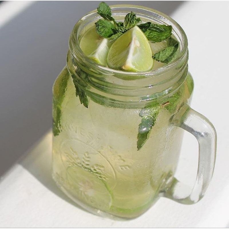 Terangbenderang_ Gelas Harvest Jar Tutup Plastik Harvest Drinking Jar Gelas Minum Unik Gelas Jar