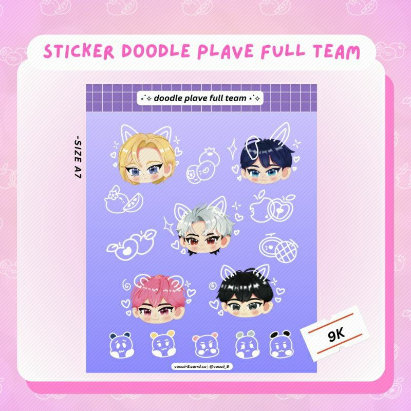 

doodle sticker plave full team ✧