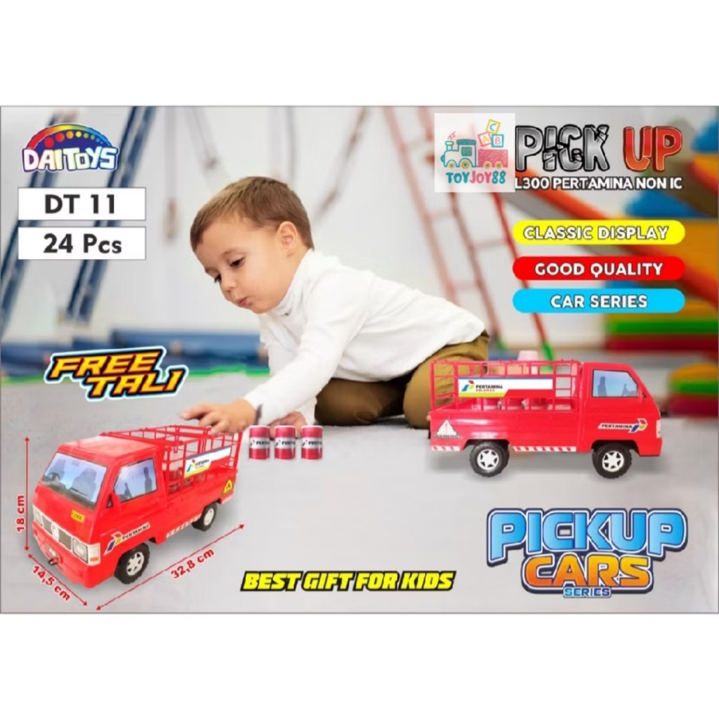 Mainan Mobil Pick Up L300 PERTAMINA OLI / Mainan Anak Pickup Versi TABUNG OLI PERTAMINA MURAH DT 11