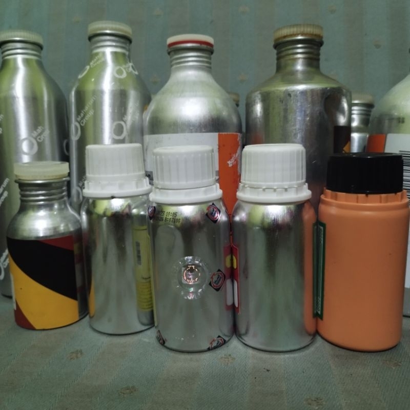 BOTOL KALENG BEKAS BIBIT PARFUM UKURAN 100ML 250ml dan 500ml