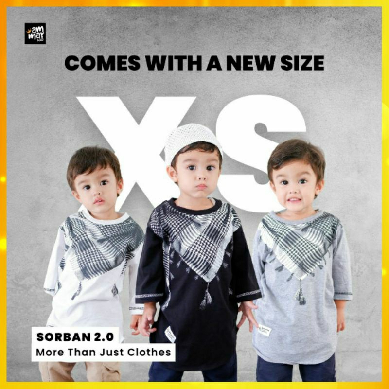 SORBAN 2.0 REBORN by AMMARKIDS Kaos Sorban 3D Anak Laki - laki 1-12 th Ammar Kids - Kaos Sorban Amma