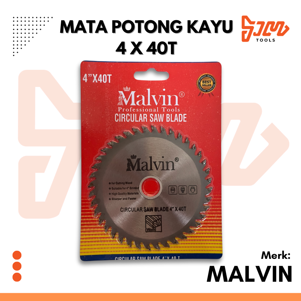 Mata Potong Kayu Mata Serkel Mata Gerinda 4" X 40T MALVIN